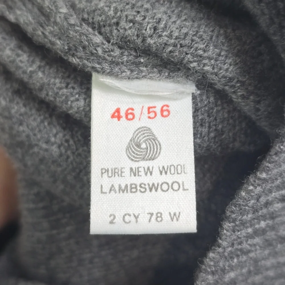 Vintage 1992 Lahinch Golf Club‎ V-Neck Sweater Mens 46 XL Grey Lambswool Ireland